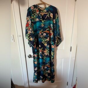 EUC Natori satin caftan